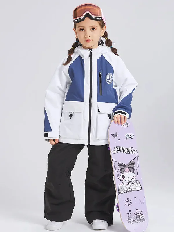 Children Insulated Ski Jacket & Bibs Baggy Snowsuits