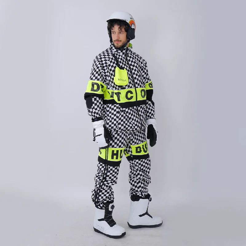 Dawnski Men's Street Style Plaid Snow Suits