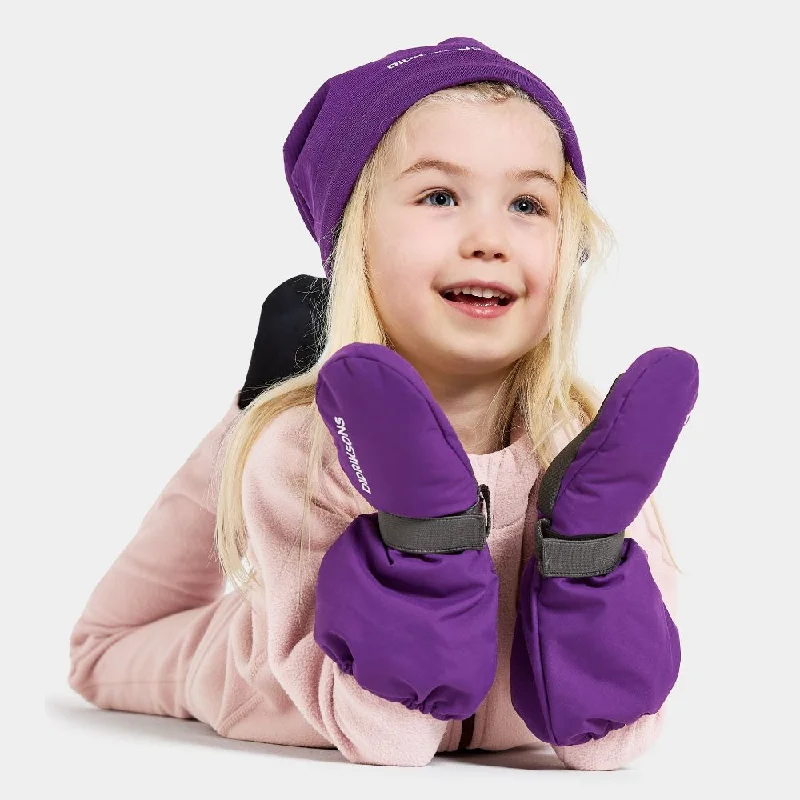 Didriksons Biggles Kids Ski Mittens - Royal Purple