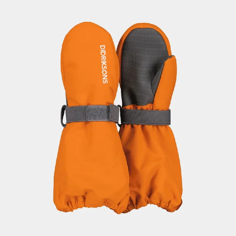 Didriksons Biggles Kids Ski Mittens - Orange Jam