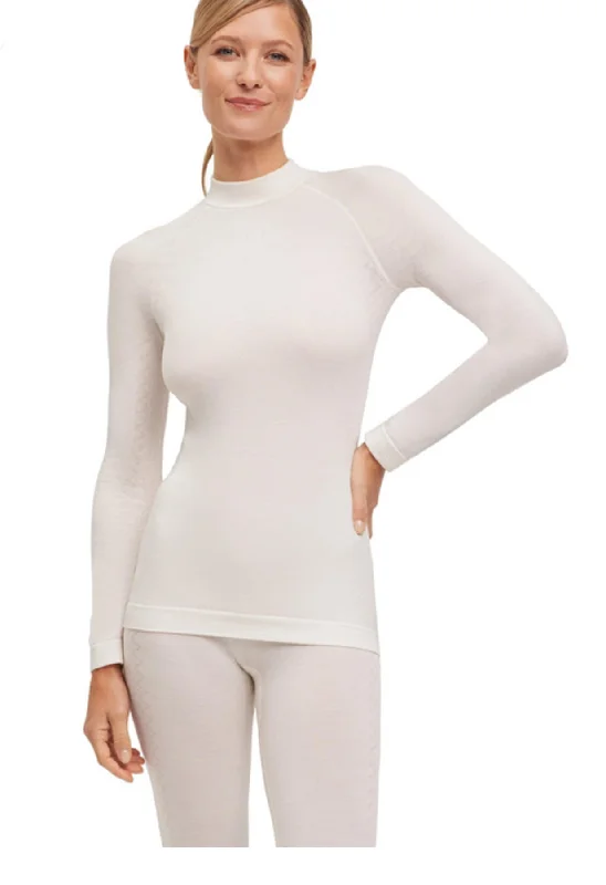 Falke Long Sleeved Comfort Fit Off White Ski Base Layer