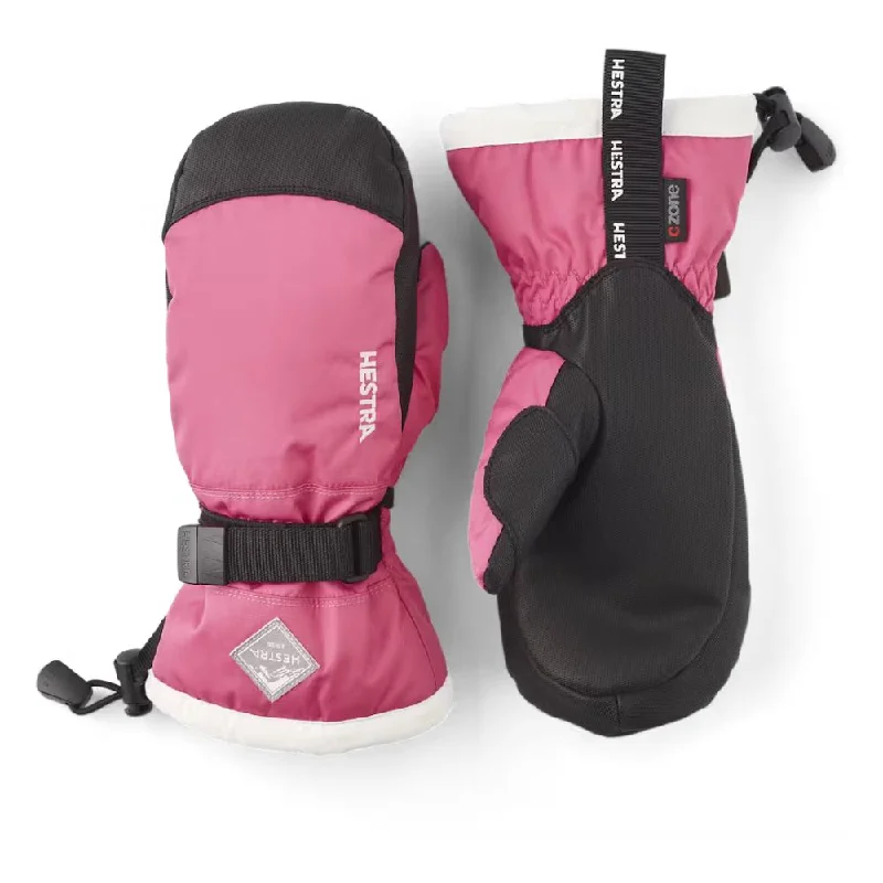 Hestra Gauntlet Czone Kids Ski Mittens - Fuchsia/Ivory (32531)