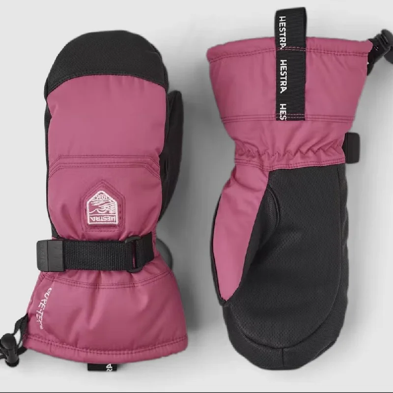 Hestra Gore-Tex Gauntlet Junior Ski Mittens, Fuchsia