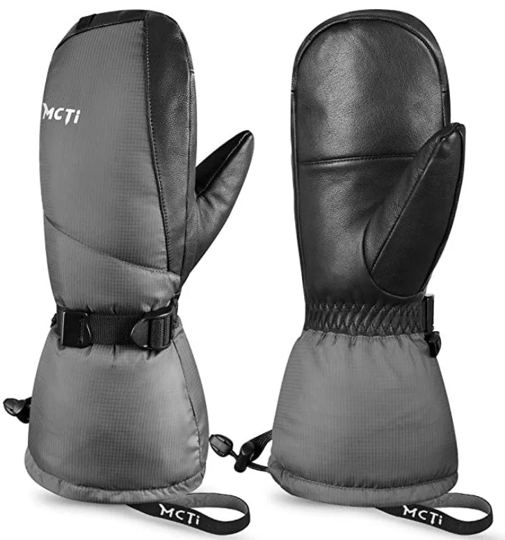 MCTi Waterproof Ski Mittens - Men's Down Winter Mitts with Touchscreen