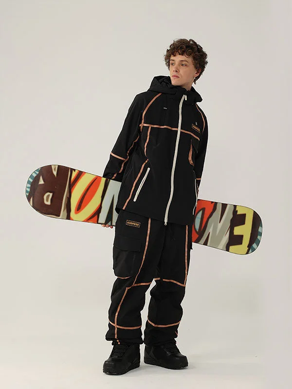 Men's Air Pose Mountain Breaker Stripe Cargo Snow Jacket & Pants