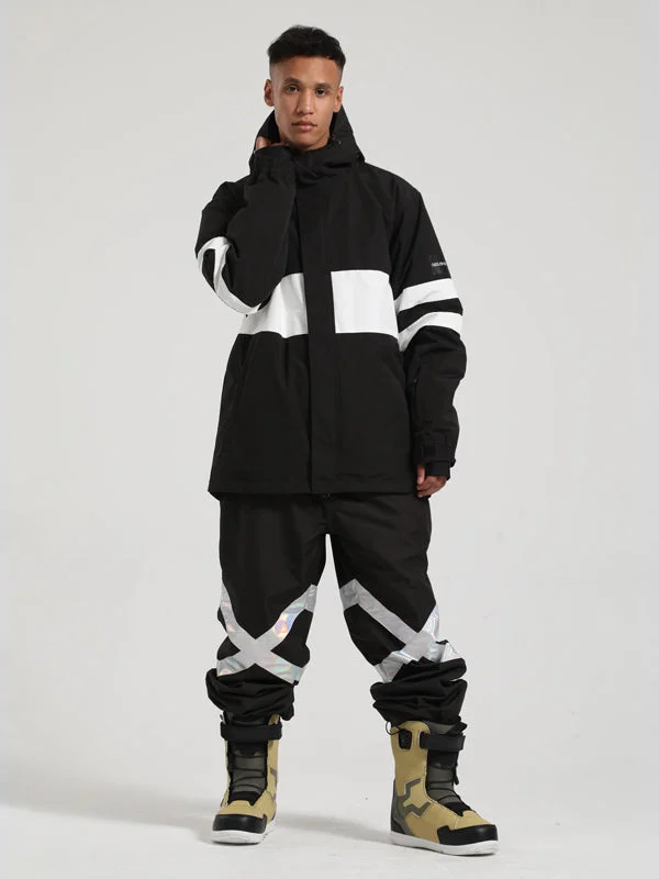 Men's Gsou Snow Light Zone Stripe Two Piece Snowsuit