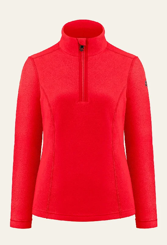 Poivre Blanc Micro Fleece Sweater in Red