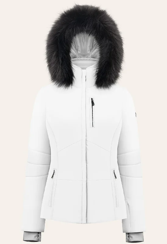 Poivre Blanc W24-0802 Stretch Ski Jacket in White