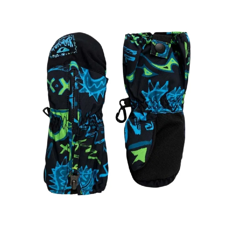 Quiksilver Indie Boys Ski Mittens - Tattoo/Black