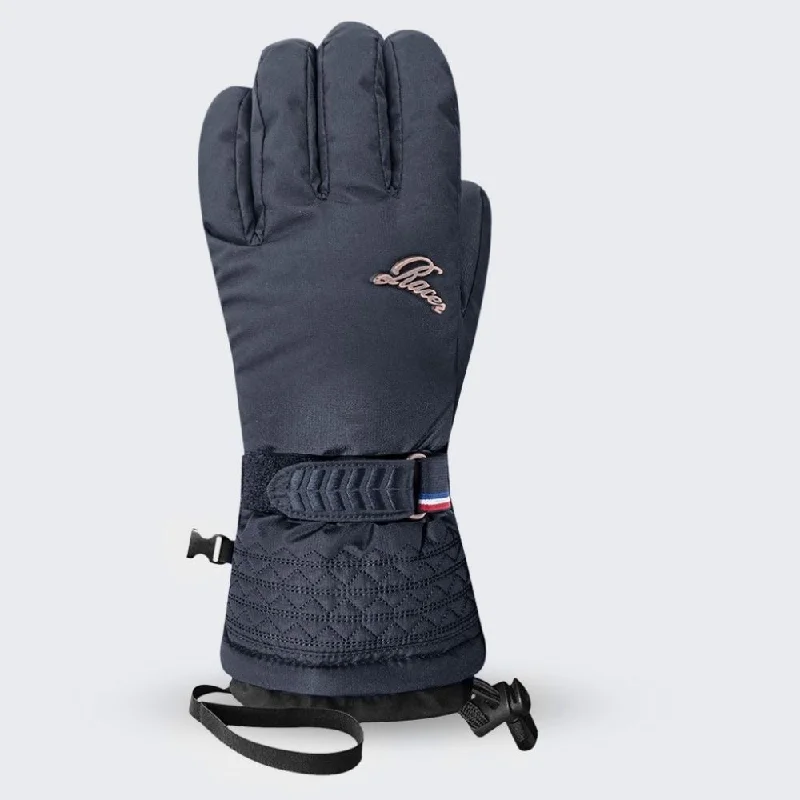 Racer Womens Goose Down Ski Gloves - Navy