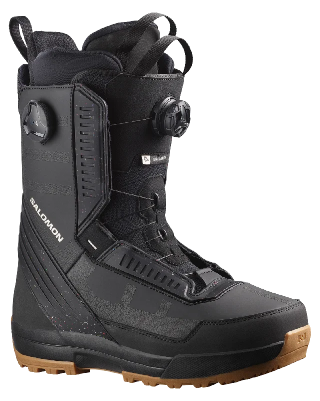 Salomon Malamute Dual Boa Snowboard Boots - Black / Black / Black - 2024