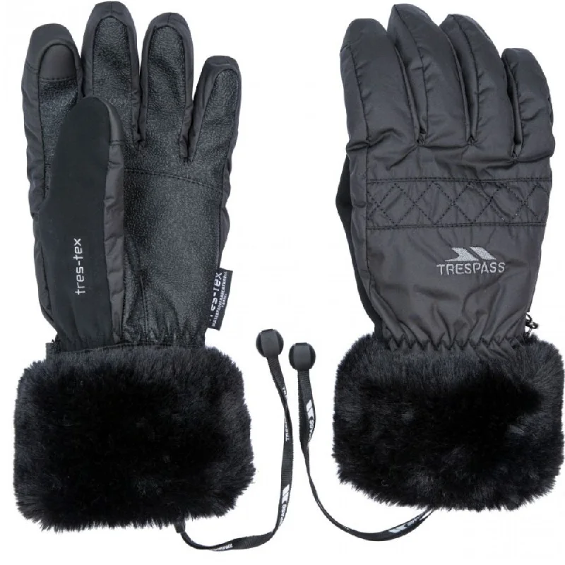 Trespass Yanki Ladies Ski Gloves, Black