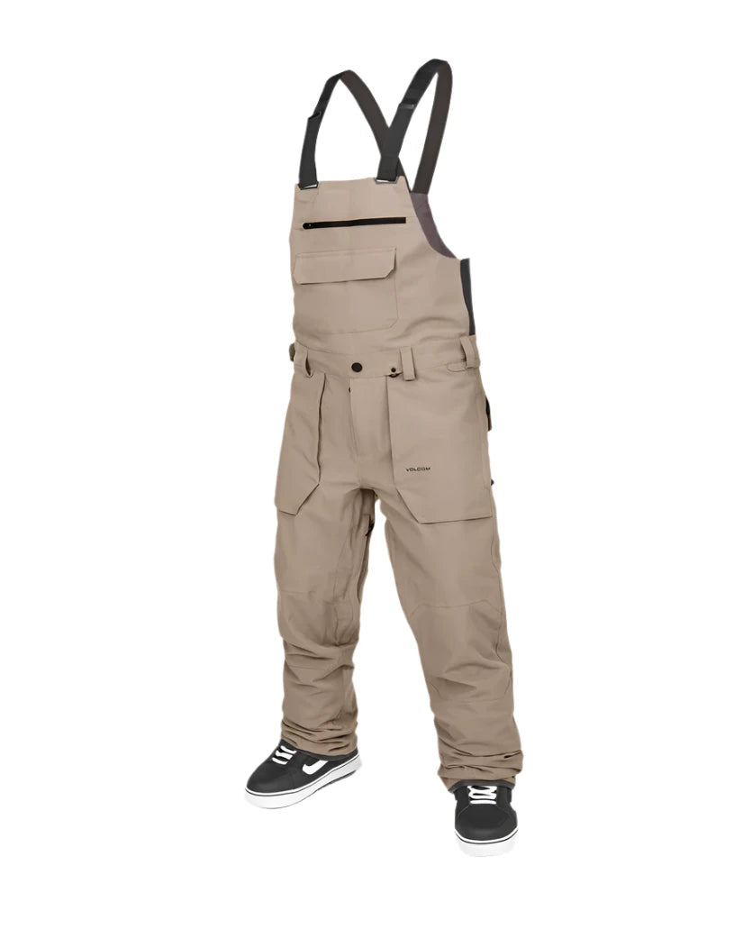 VOLCOM Roan Bib Overall Snowboard Pants Chestnut Brown 2025